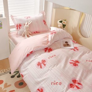 4-piece cotton  bed sheet and bed cover